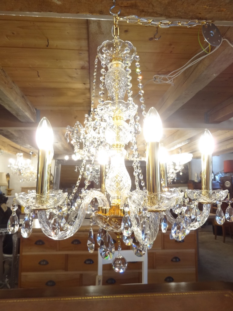 Kronleuchter Bleikristall Gold / ausverkauft