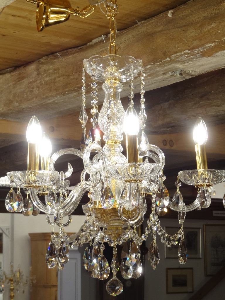 Kronleuchter Bleikristall Gold / verkauft