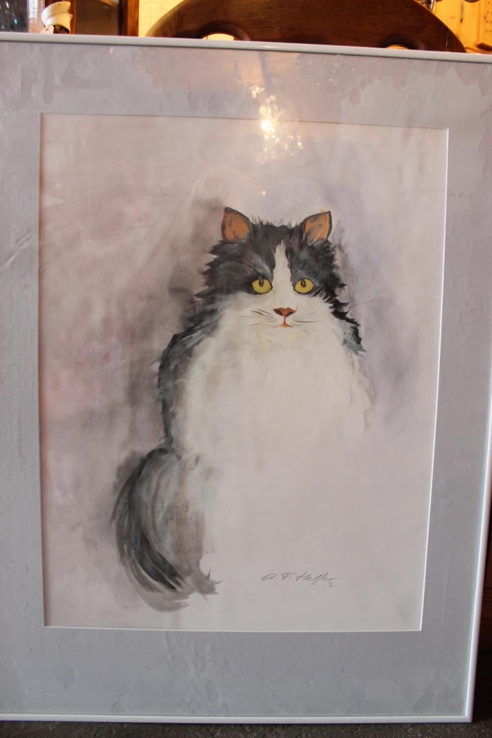 Sitzende Katze  / Aquarell