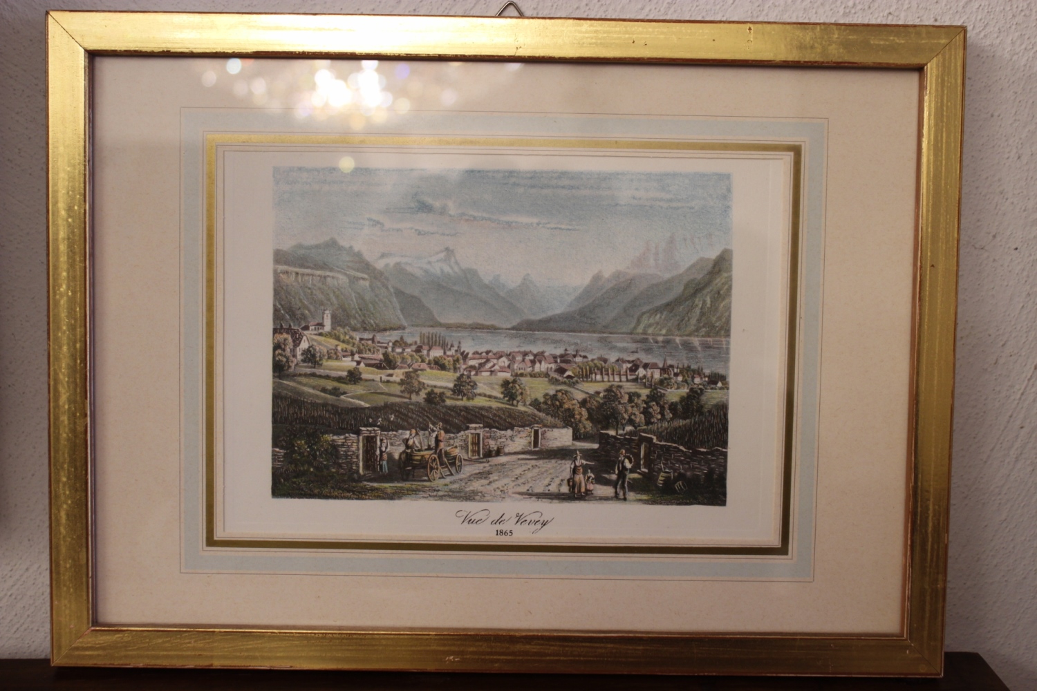 Farbstich Vevey 1865