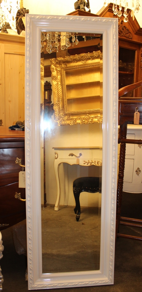 Spiegel verschnörkelt weiss 50X150 cm