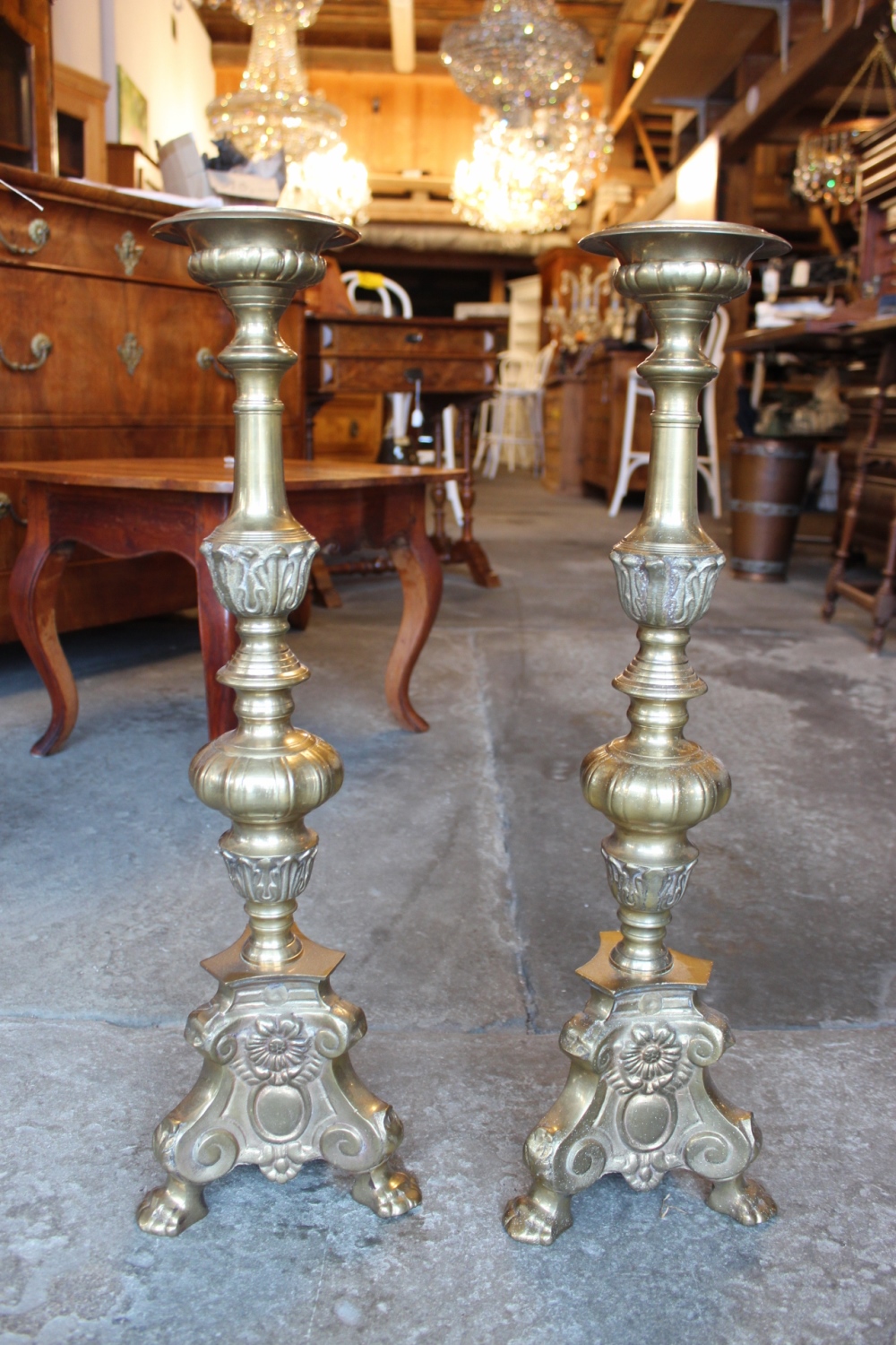 Barock Kerzenständer Messing / verkauft